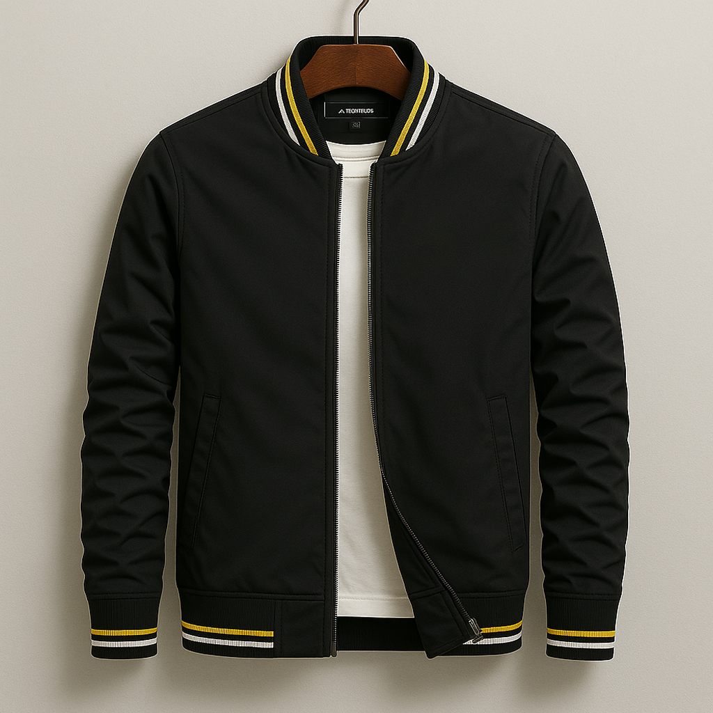 Lorenzo™ | Elegant striped bomber jacket