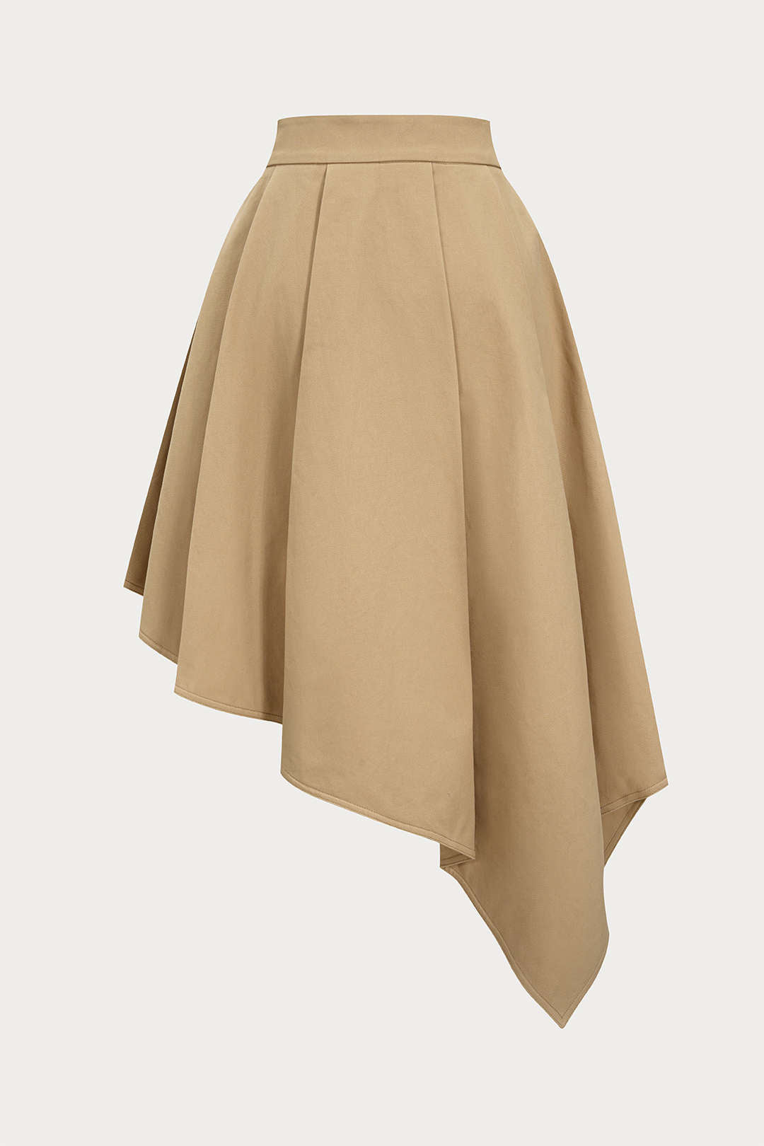 Diane Solid Ruffle Hem Pleated Skirt