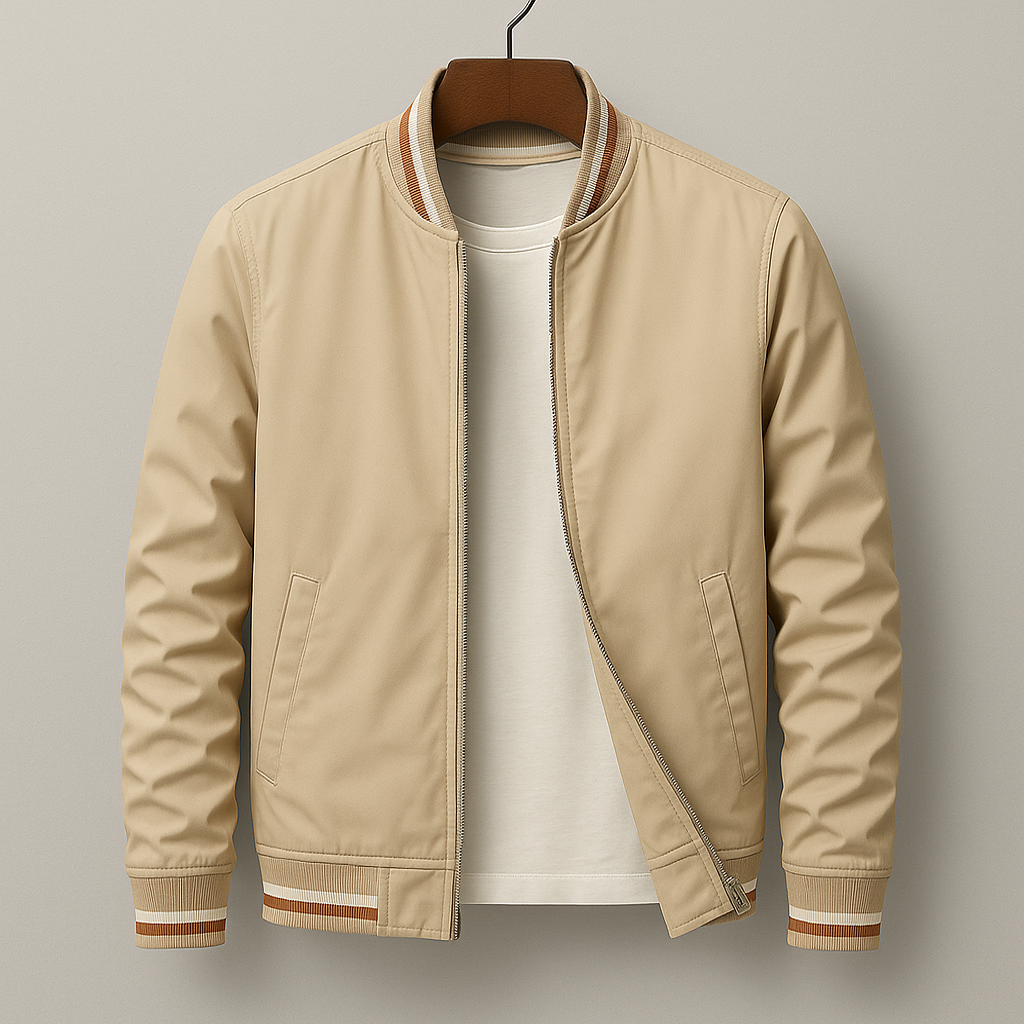 Lorenzo™ | Elegant striped bomber jacket