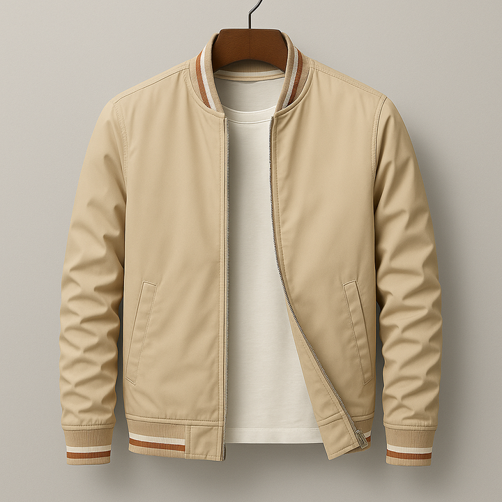 Lorenzo™ | Elegant striped bomber jacket
