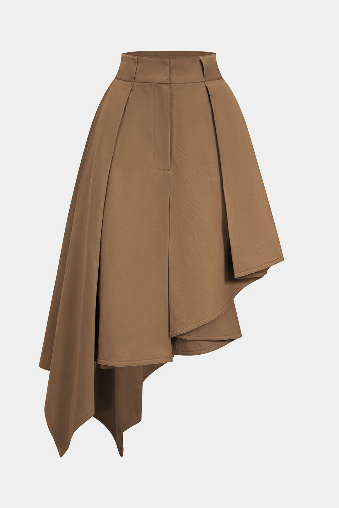 Diane Solid Ruffle Hem Pleated Skirt