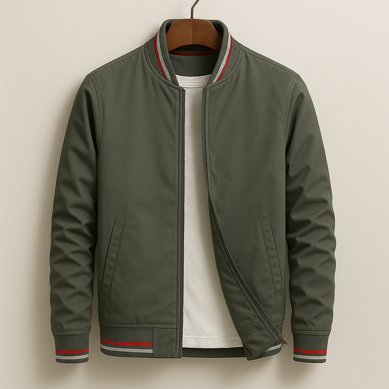 Lorenzo™ | Elegant striped bomber jacket