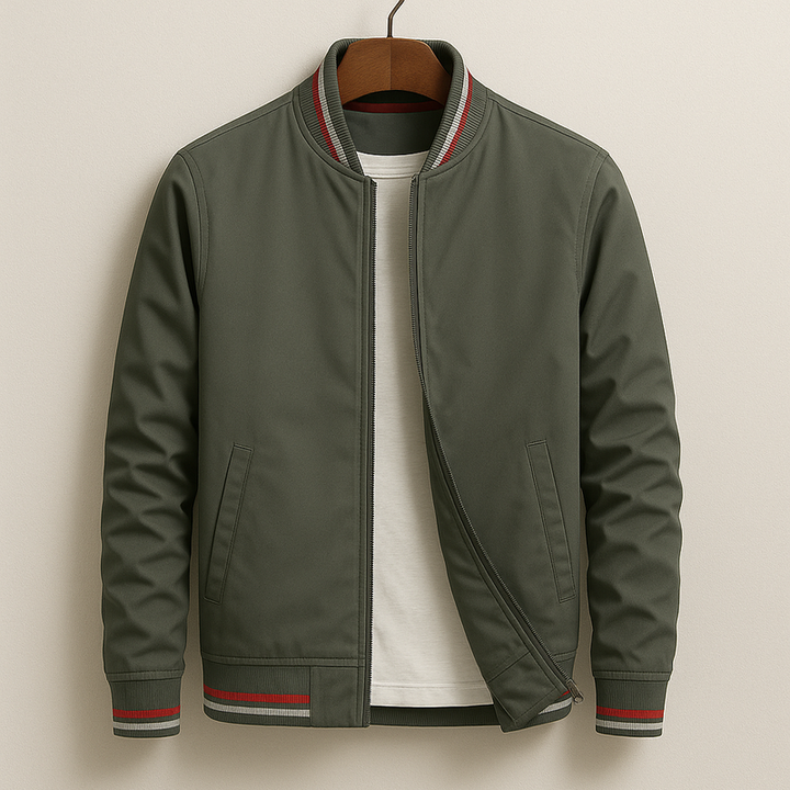 Lorenzo™ | Elegant striped bomber jacket
