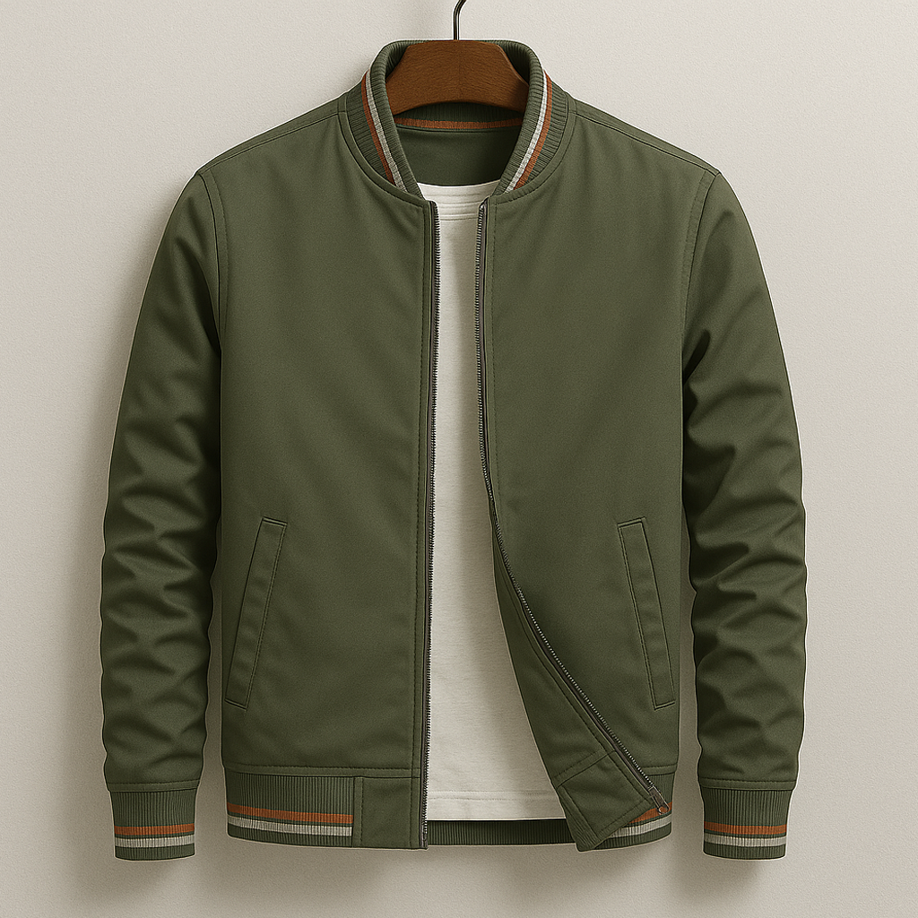 Lorenzo™ | Elegant striped bomber jacket