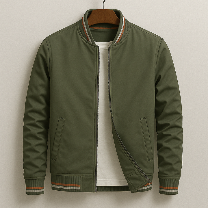 Lorenzo™ | Elegant striped bomber jacket