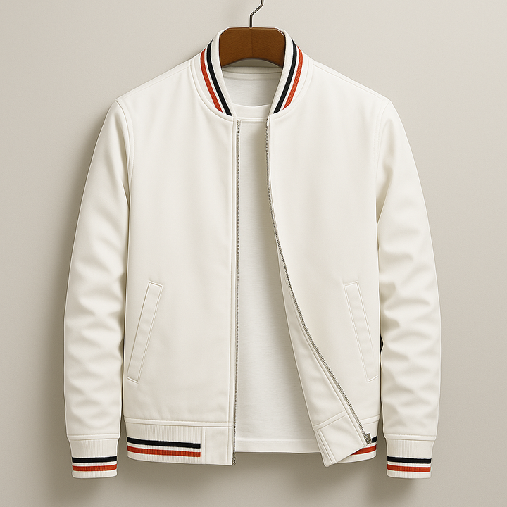 Lorenzo™ | Elegant striped bomber jacket