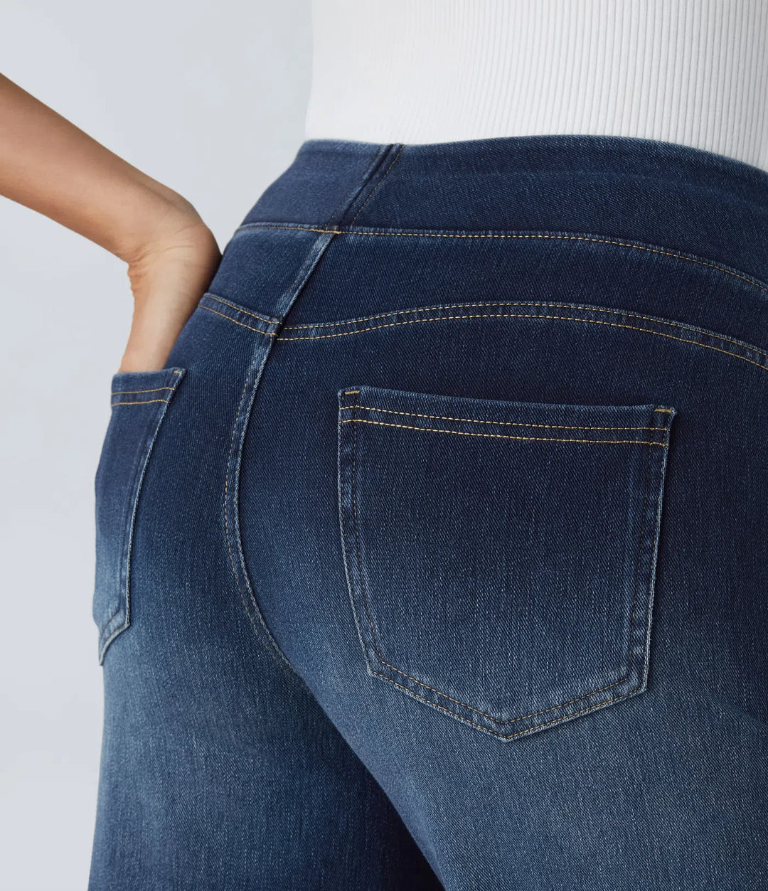 Sabine High Waisted Pockets Baggy Wide Leg Washed Casual Jeans