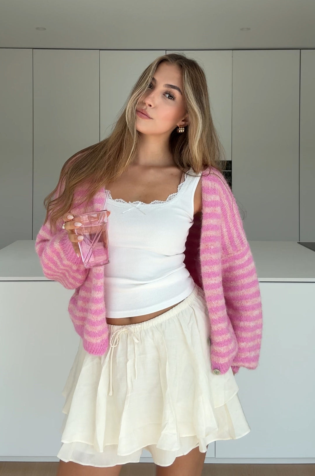 STRIPED COLOR CARDIGAN BLOSSOM
