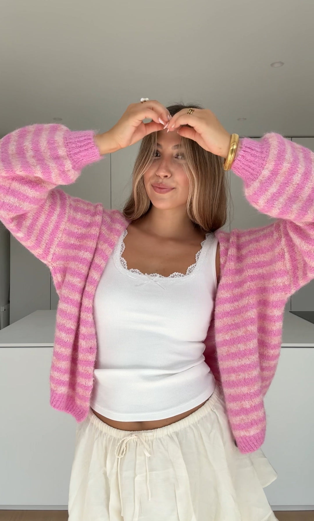 STRIPED COLOR CARDIGAN BLOSSOM