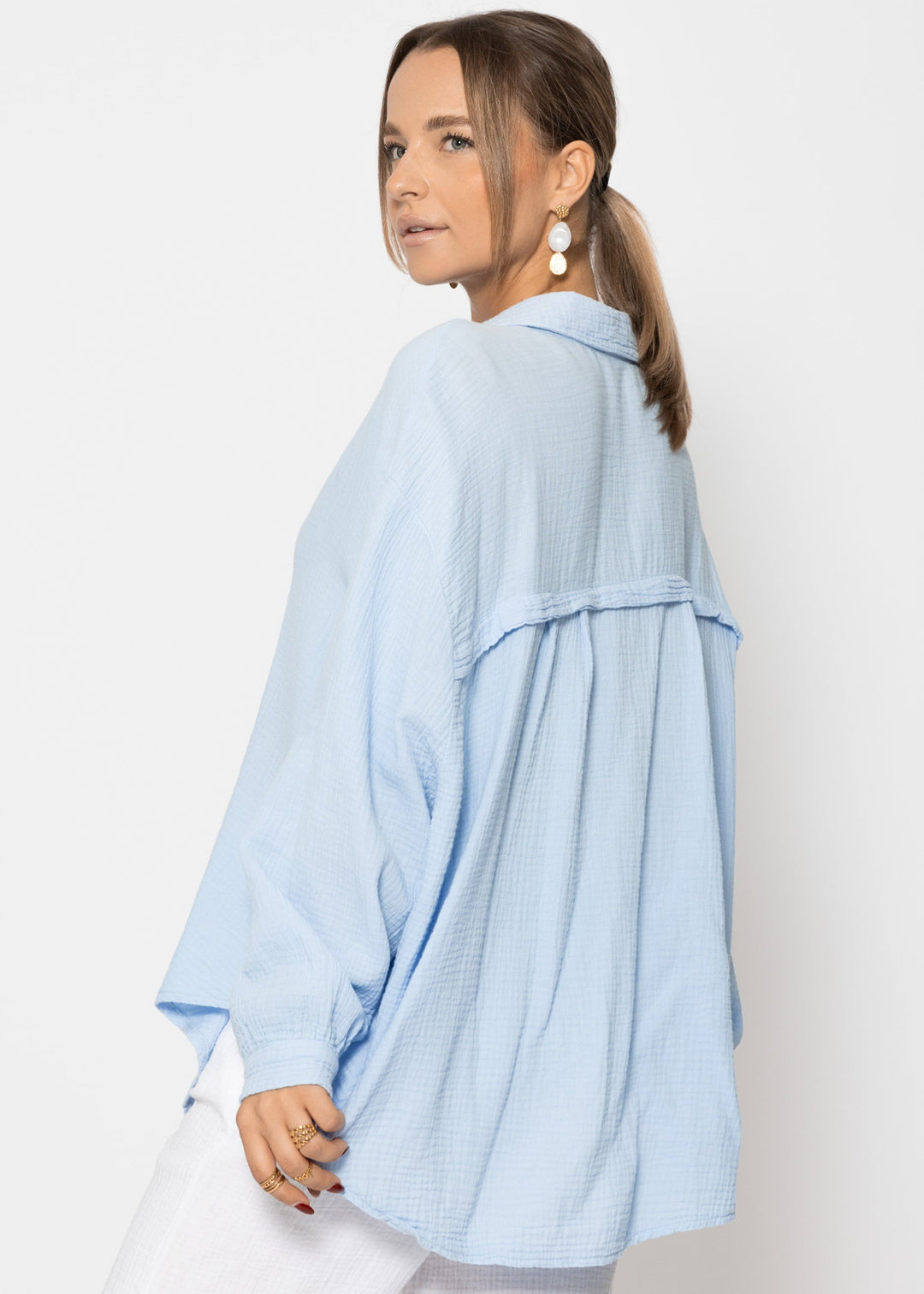 Muslin blouse oversize