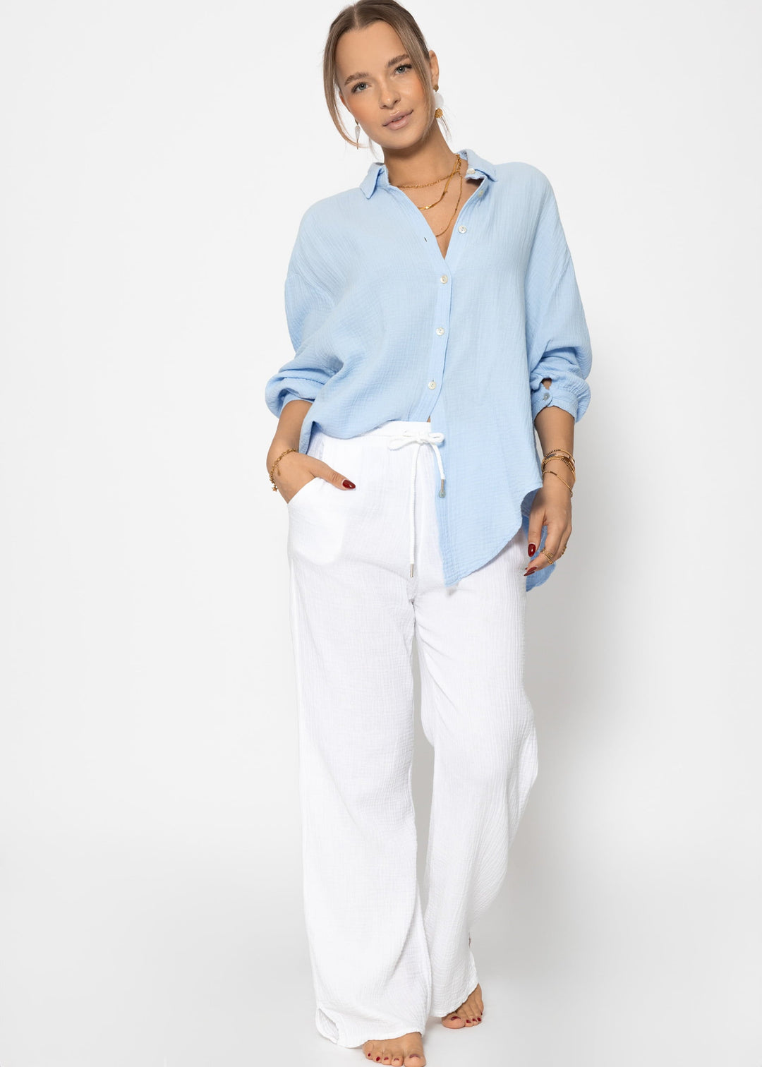 Muslin blouse oversize