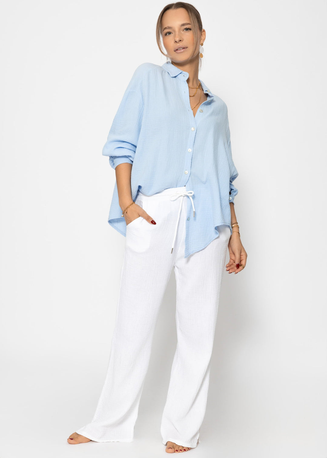 Muslin blouse oversize
