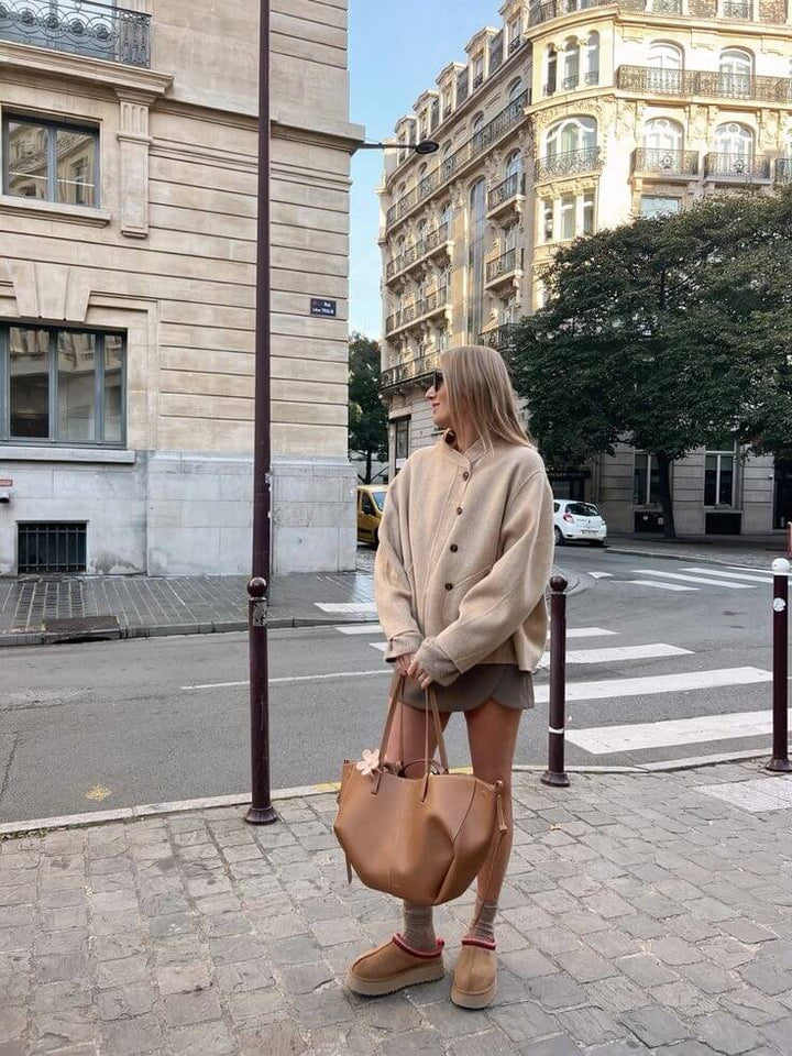 Pernilla – Structured Tote Bag with Side Ruching