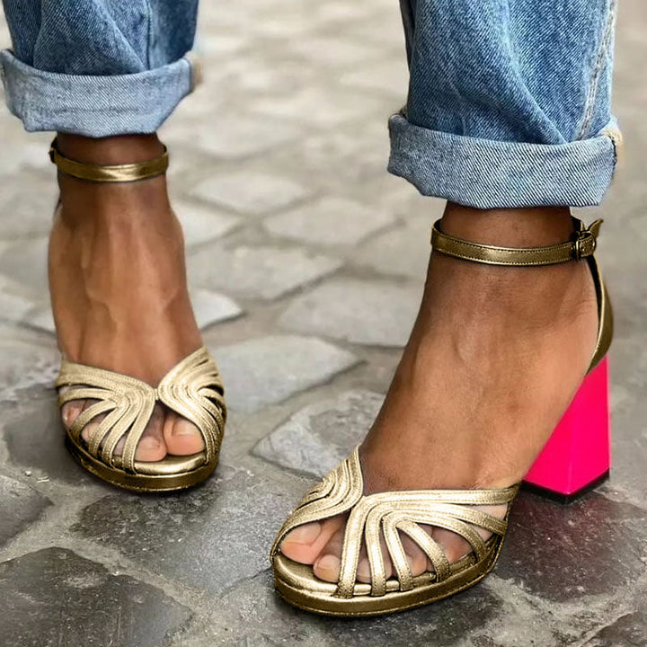 Milviana | Classic ankle strap open toe sandals
