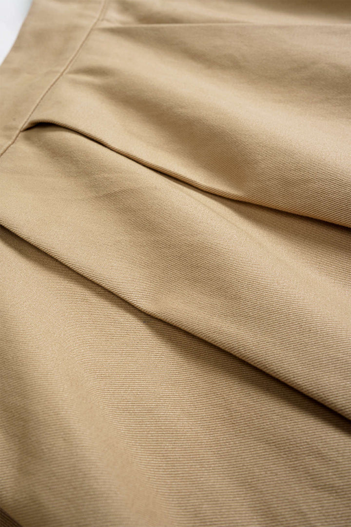 Diane Solid Ruffle Hem Pleated Skirt